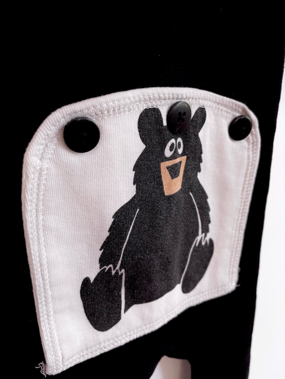 NEW 🐻 Flapjack Baby Onesie Pajamas, Baby Bear Trap Door, Raglan Sleeve, Snaps - Picture 4 of 14
